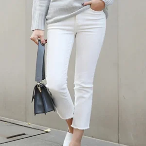 2025 New Casual 9 Points Jeans Streetwear Vintage Washed Jeans for Women Y2k Korean Fashion High Waist Slim Straight Pants