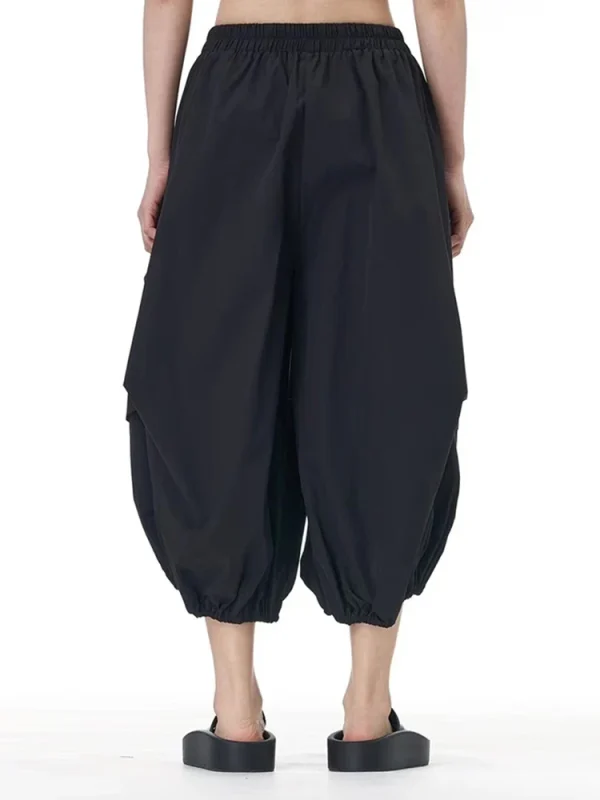 High Elastic Waist Khaki Topstitched Pleated Wide Leg Pants New Trousers Women Fashion Tide Spring Autumn 2025 1DH9548 - Image 3
