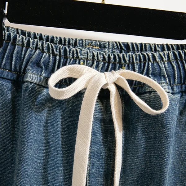 Plus Size Pants Women 2024 Autumn New Arrivals High Elastic Waist Large Size Harem Pants Jeans Korean Style Casual Trousers - Image 5
